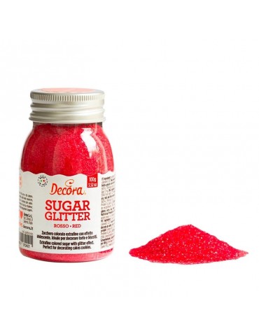 Zucchero glitterato rosso