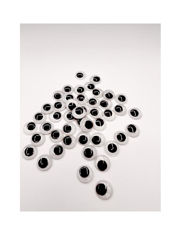 Occhi adesivi in bianco e nero 100 unit