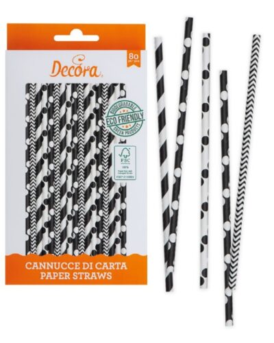 Cannucce Black & White Decora