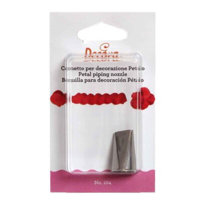 DECORA BECCUCCIO CORNETTO PETALO 104 IN ACCIAIO INOX Ø1,7 X 2,8 CM