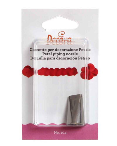 DECORA BECCUCCIO CORNETTO PETALO 104 IN ACCIAIO INOX Ø1,7 X 2,8 CM