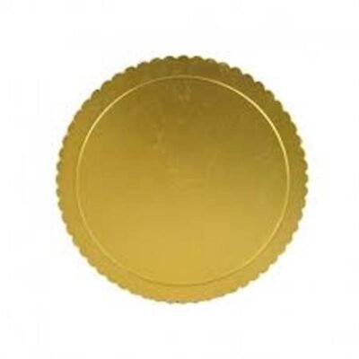DISCHI SOTTOTORTA ORO FESTONATO IN CARTONE - 40cm
