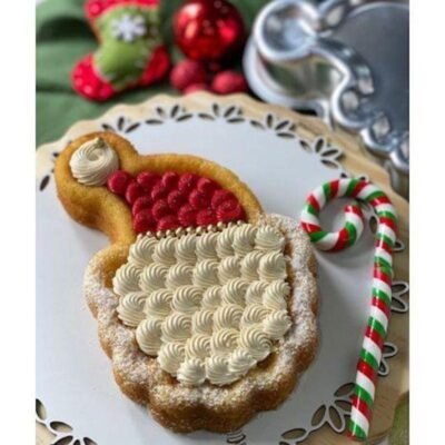 Teglia ballerina (piscina) a forma di Babbo Natale con cappello.