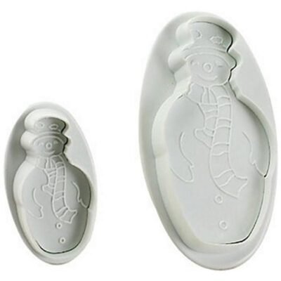 Stampo Espulsione Pupazzo Di Neve Natalizio 2 Pz