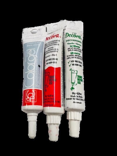 COLORANTE IN GEL MODECOR 3 PEZZI TORTE FAKE CAKES