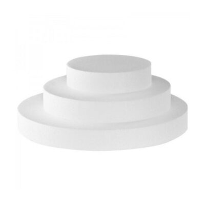 BASE DI POLISTIROLO TONDE PER TORTE ALTEZZA 5 cm BASSA QUALITÀ