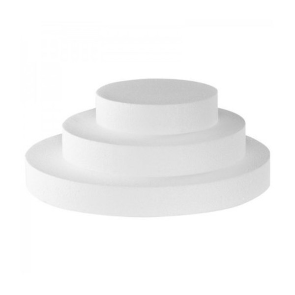 BASE DI POLISTIROLO TONDE PER TORTE ALTEZZA 5 cm BASSA QUALITÀ