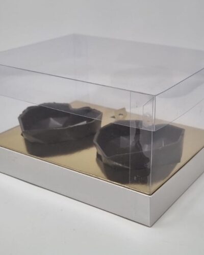 SCATOLA PER CUORE 2 CAVITA 200g 20,9X13,4 H12cm