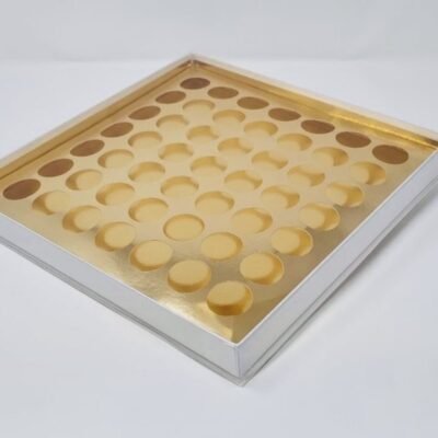 SCATOLA PER CIOCCOLATO TARTUFO 30X30 H3 cm 49 buchi