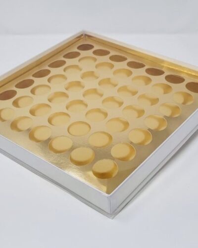 SCATOLA PER CIOCCOLATO TARTUFO 30X30 H3 cm 49 buchi