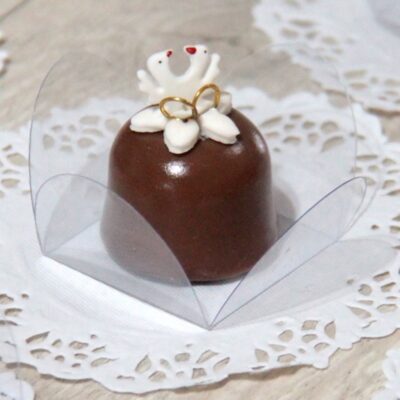 PIROTTINI ELEGANTI PER CIOCCOLATINI IN ACETATO TRASPARENTE 25 unit