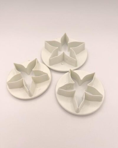 Plastica per uso alimentare, tagliabiscotti a forma di fiori rosa Prodotto usato