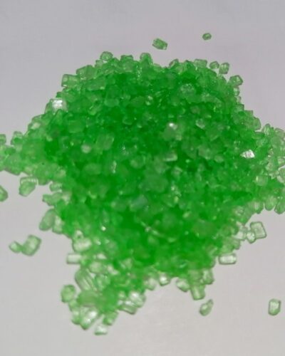 Sfiziosi cristalli di zucchero colorato verde