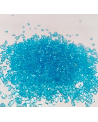 Sfiziosi cristalli di zucchero colorato blu