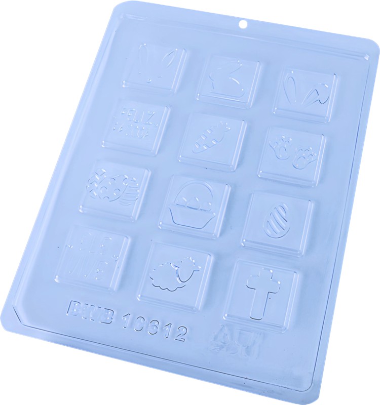 STAMPO PER CIOCCOLATO TAVOLETTA QUADRATA DI PASQUA cod 10612