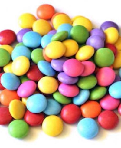 Mini lenti di ottimo cioccolato ricoperti di zucchero, misti nei colori - gr.100