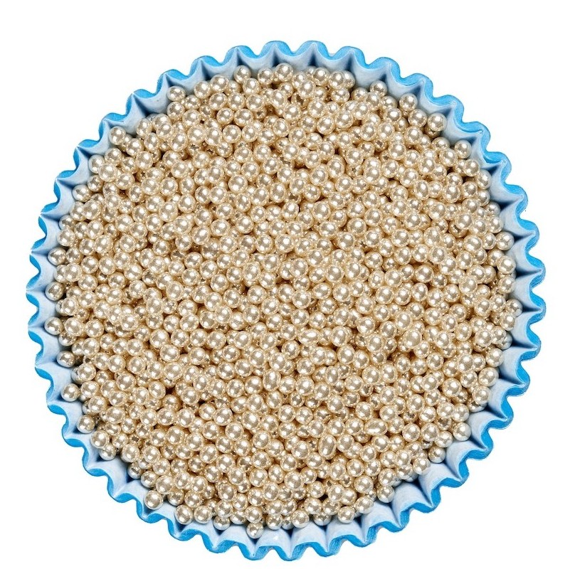 Sfere di zucchero ricoperte di argento alimentare mm.2 - gr.100