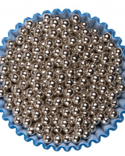 Sprinkles Sferici Argentati 4mm - 100g Decorazioni per Dolci e Biscotti